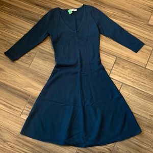 Boden Fit N Flare Knit V-Neck Dress Size 2R